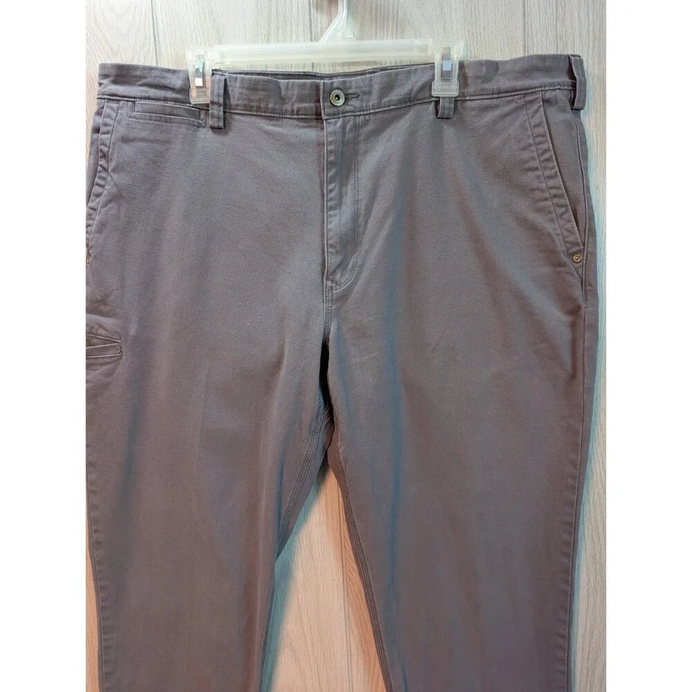 Duluth Trading Co Pants Mens 40x30 Flex Ballroom Khaki Flat Front Work Outdoor